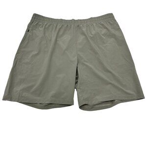 VRST Men’s Elevate Shorts Drawstring Zip Pockets Relaxed Fit Earl Grey XXL New
